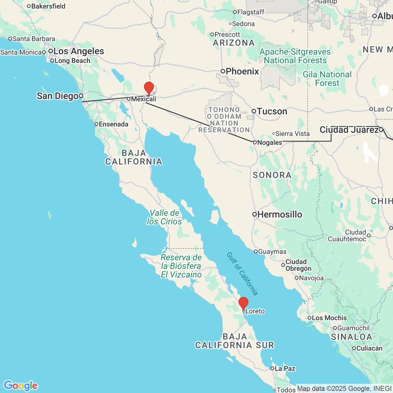 Google map image of our locations